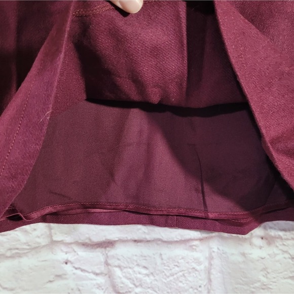 Modcloth Burgundy Red Wool Pocketed Mini Skirt - Picture 5 of 12
